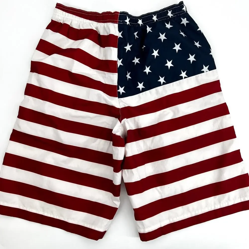 Old Navy Youth Patriotic Flag Board Shorts Youth Size 18 Preowned Unlined